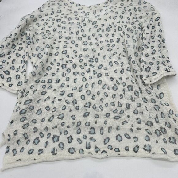POL Leopard Sweater Wool Mohair blend women’s size large rolled hem - Picture 5 of 5
